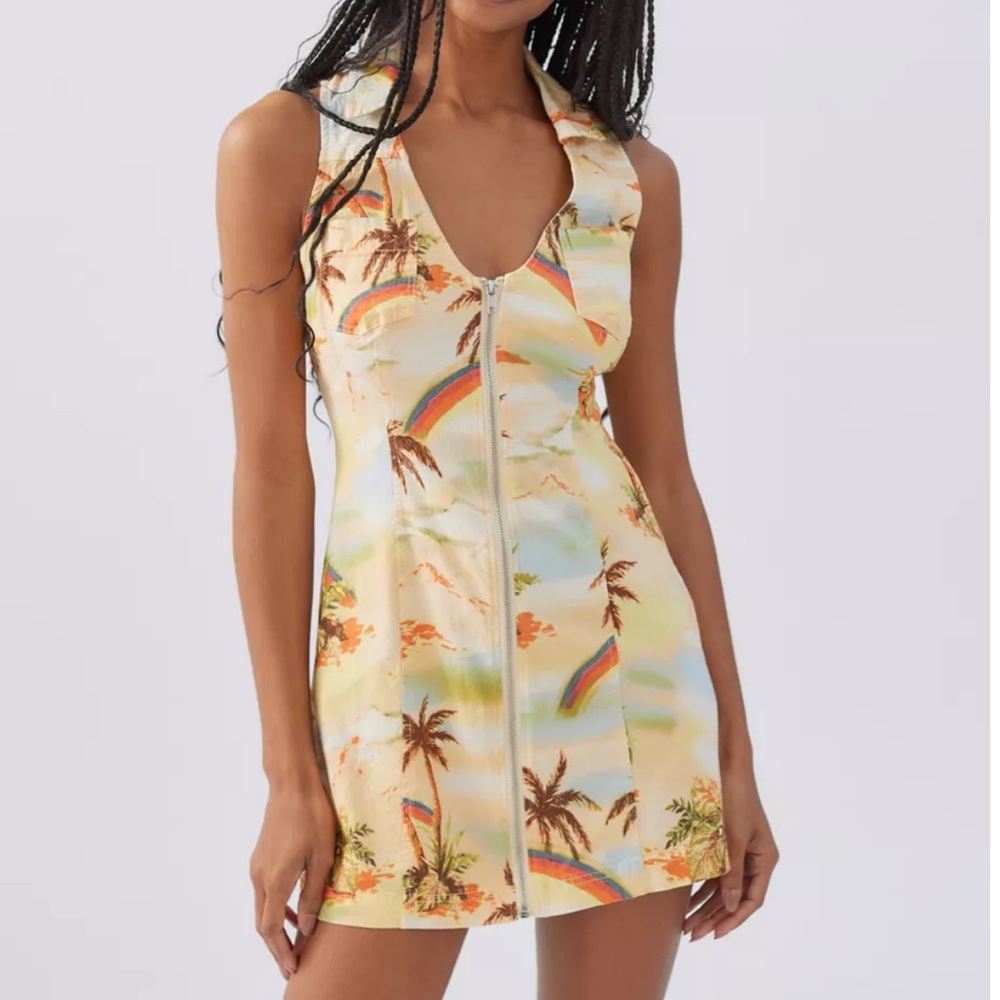 Urban Outfitters | Freya linen collared mini dress